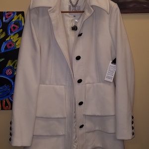 Off White Ruffle Coat